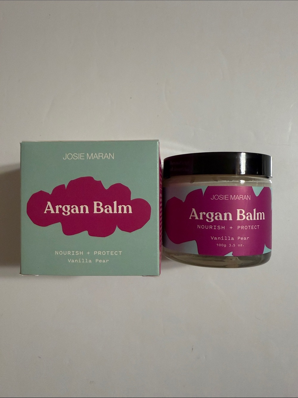 JOSIE MARAN Vanilla Pear Argan Balm Nourish and Protect 3.5oz/100ml